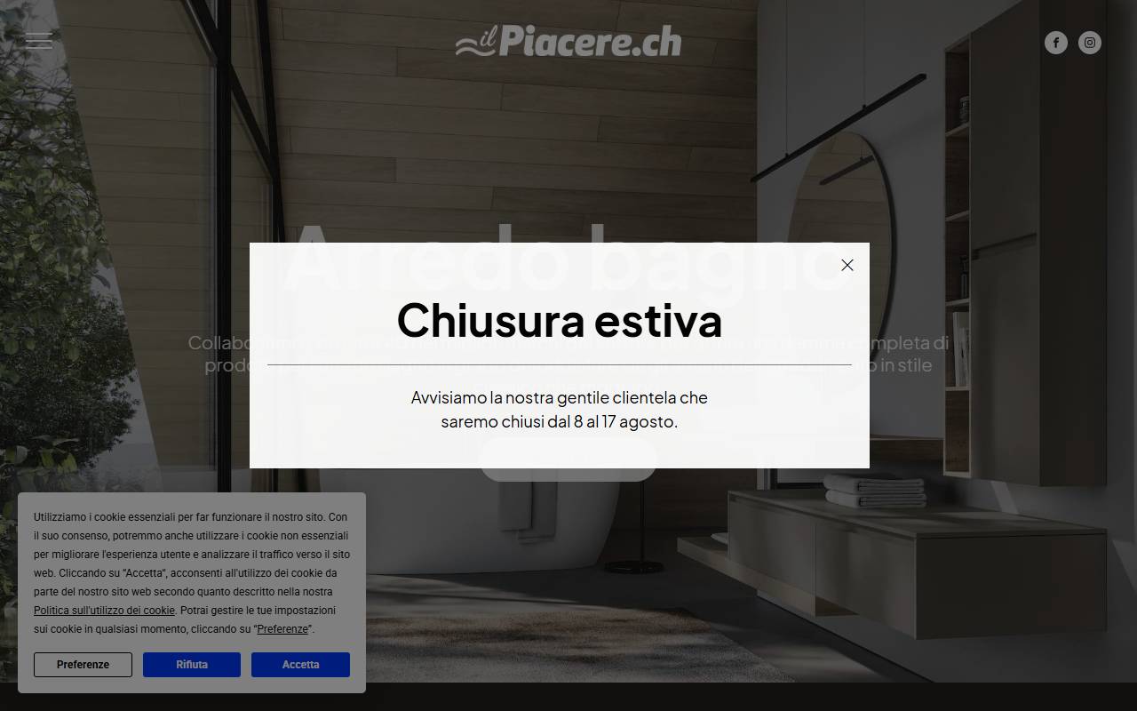 Anteprima del sito: Il Piacere.ch Sagl