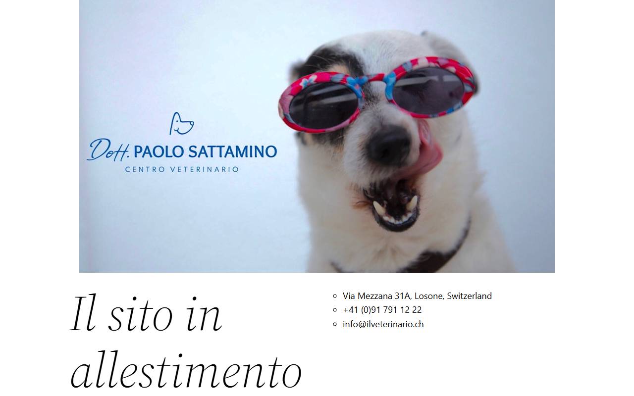 Anteprima del sito: Centro Veterinario Dott. Paolo Sattamino
