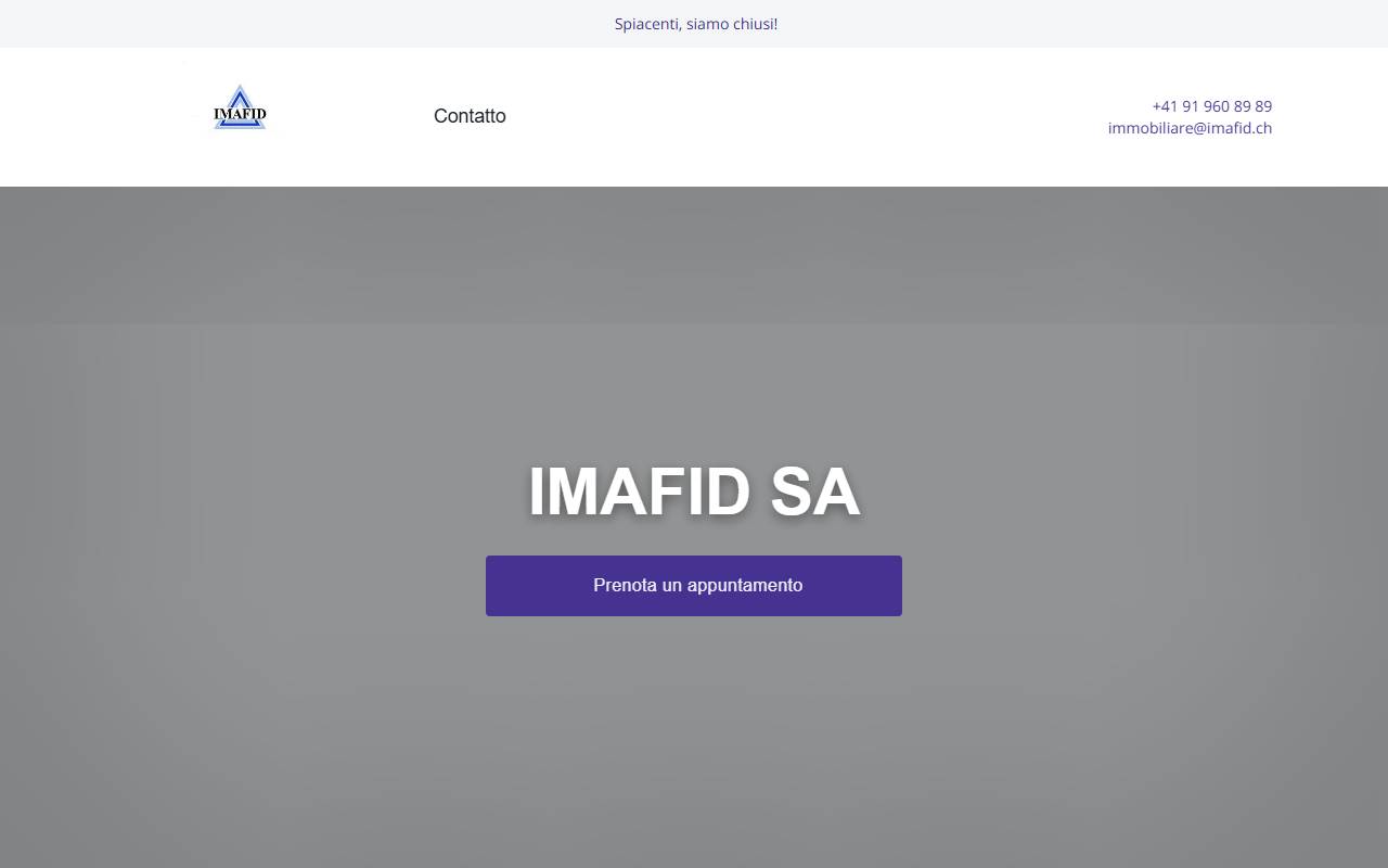 Anteprima del sito: Imafid SA