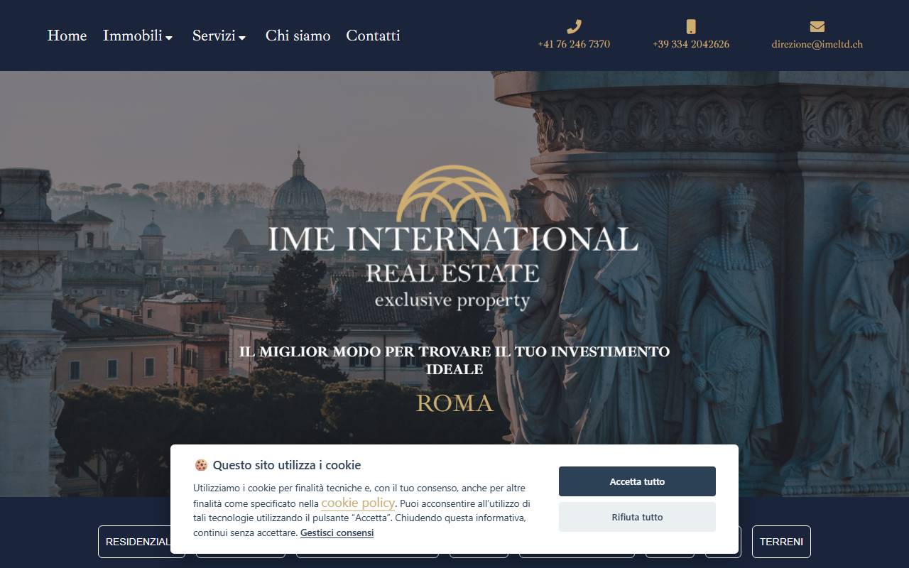 Anteprima del sito: IME International SA