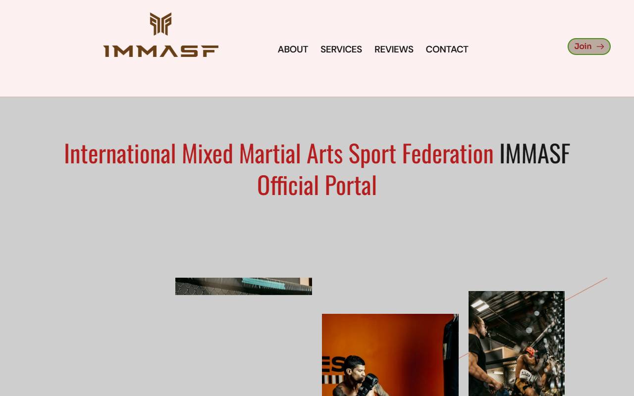 Anteprima del sito: International MMA Sport Federation Amateur and Professional (IMMASF)