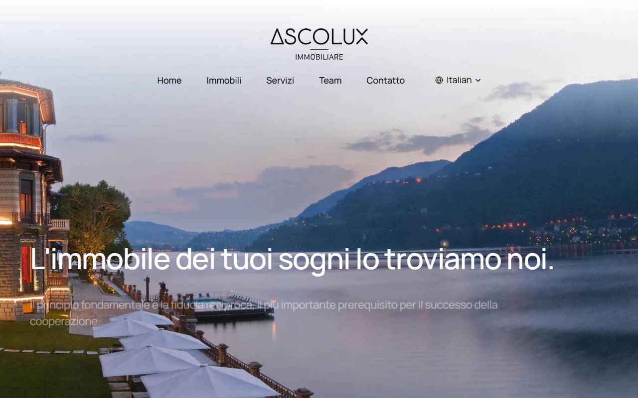 Anteprima del sito: Immobiliare Ascolux Sagl