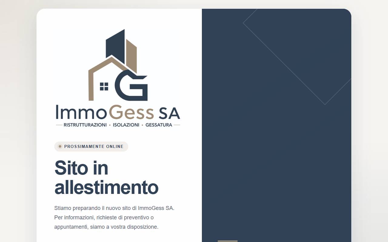 Anteprima del sito: IMMOGESS SA