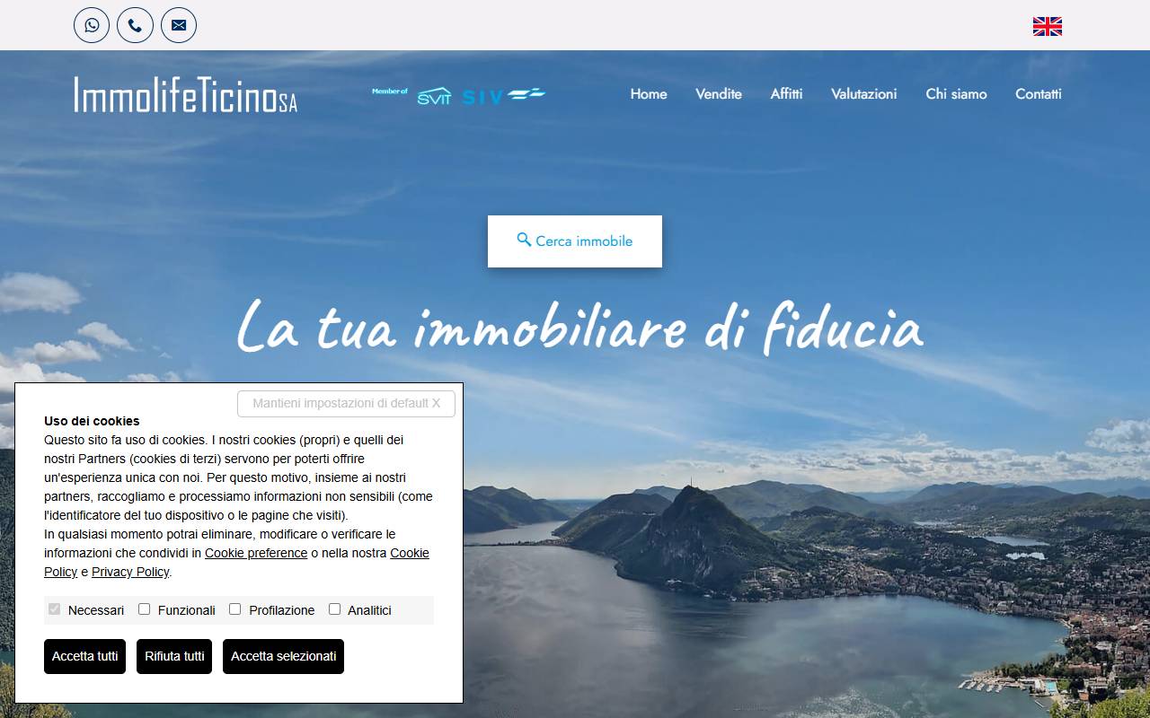 Anteprima del sito: Immolife Ticino SA