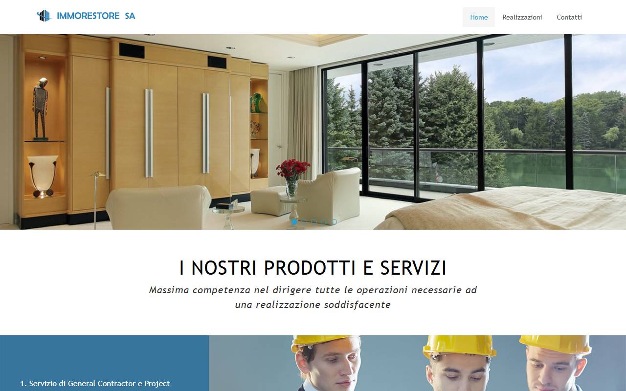 Anteprima del sito: Immorestore SA