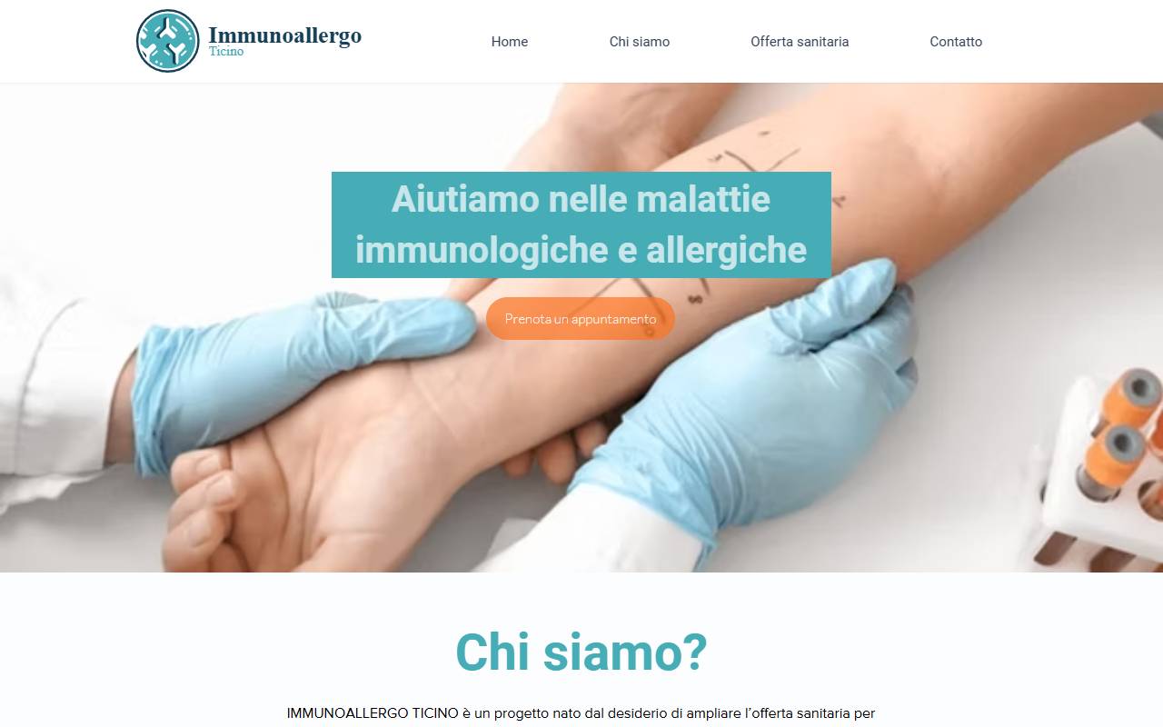 Anteprima del sito: Immunoallergo Ticino Sagl