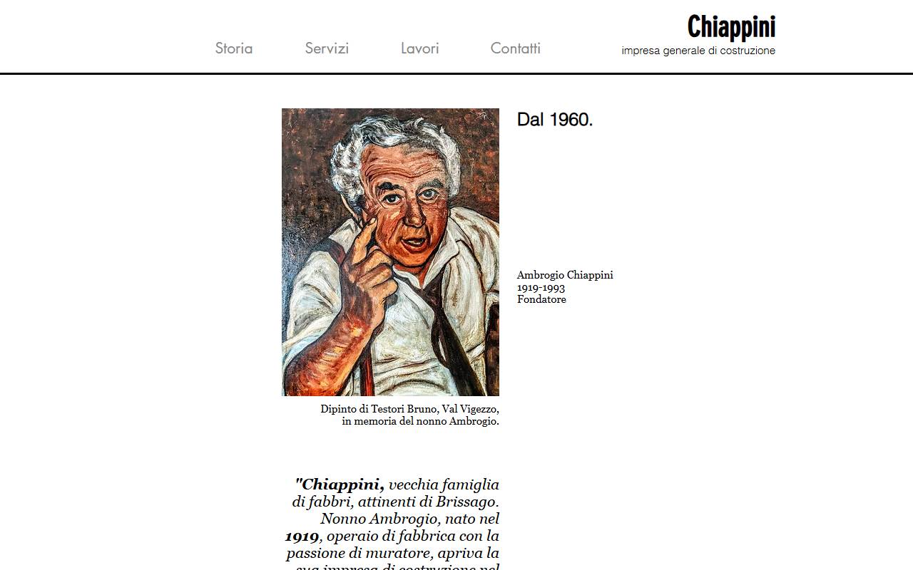 Anteprima del sito: F. lli Chiappini Sagl