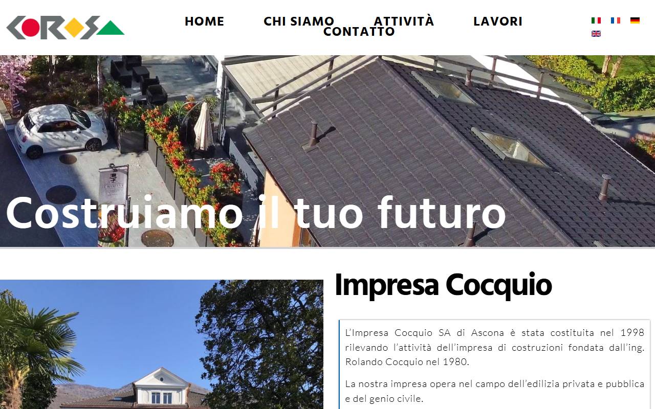 Anteprima del sito: Impresa Cocquio SA