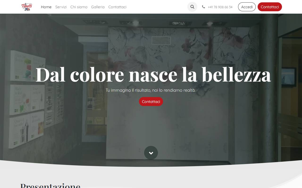 Anteprima del sito: Impresa di Pittura Finetti