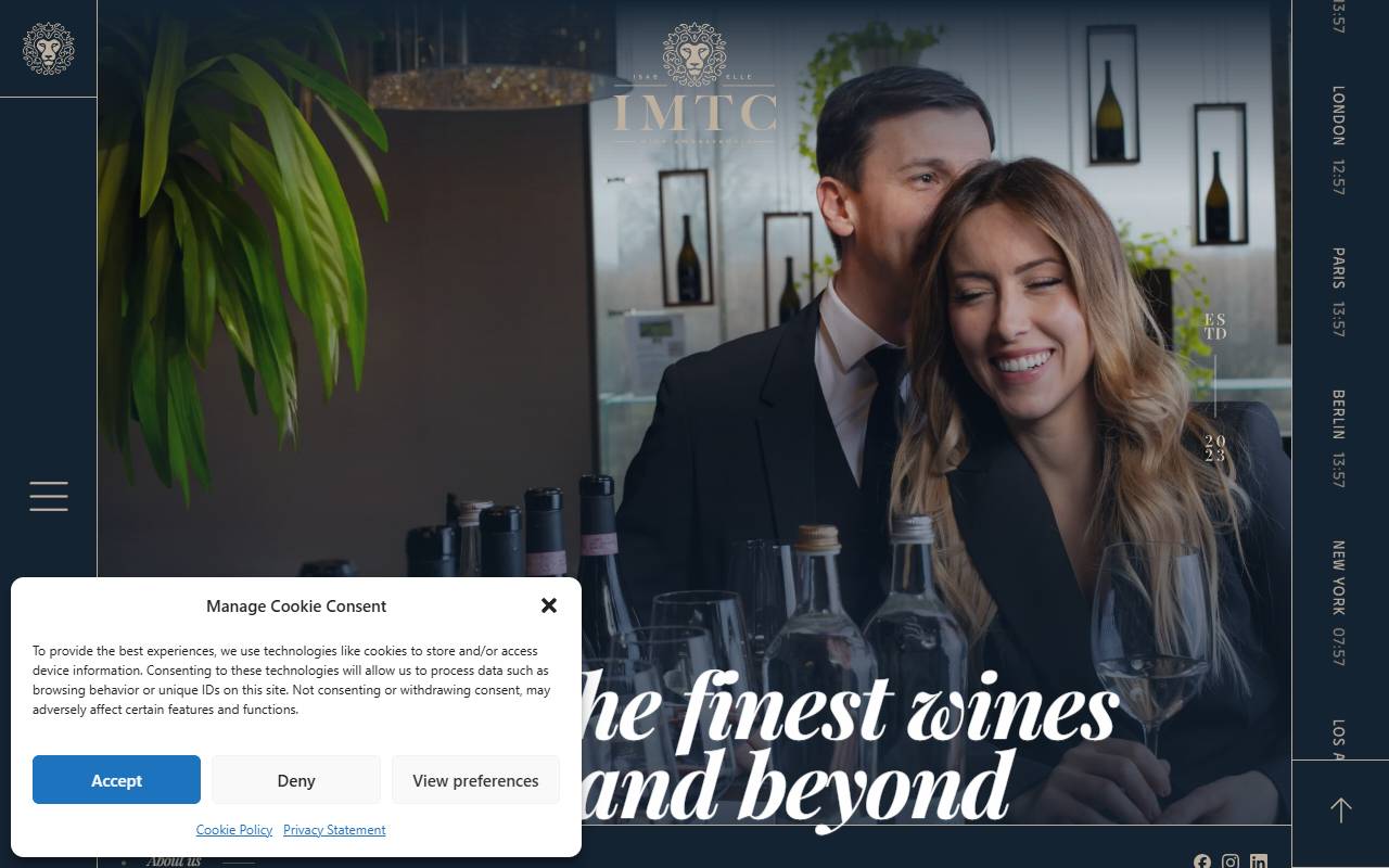 Anteprima del sito: IMTC Wine Ambassadors Sagl