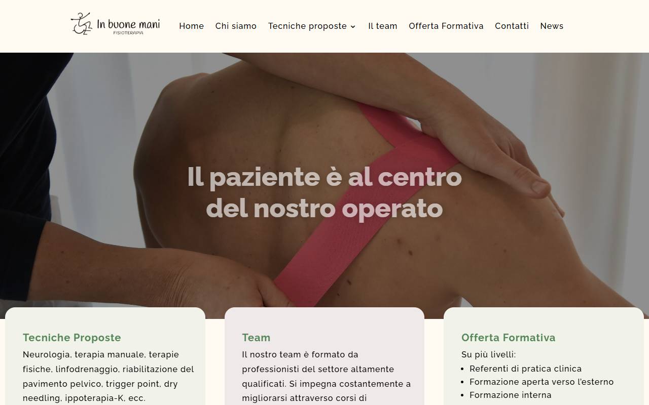 Anteprima del sito: Fisioterapia In Buone Mani Sagl