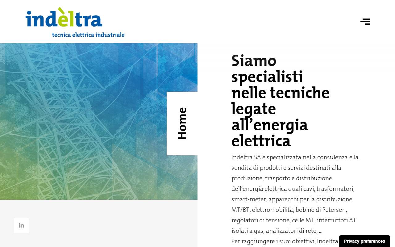 Anteprima del sito: Indeltra SA