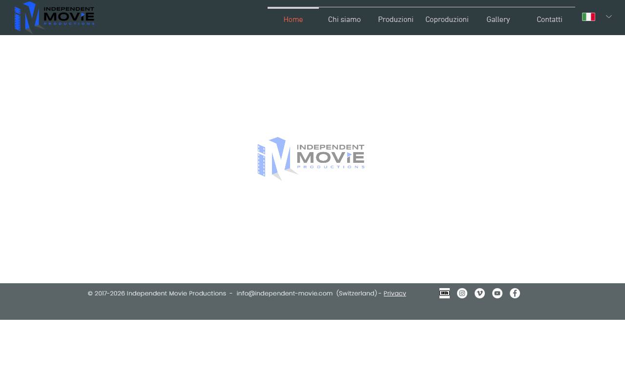 Anteprima del sito: IMP Independent Movie Productions Sagl
