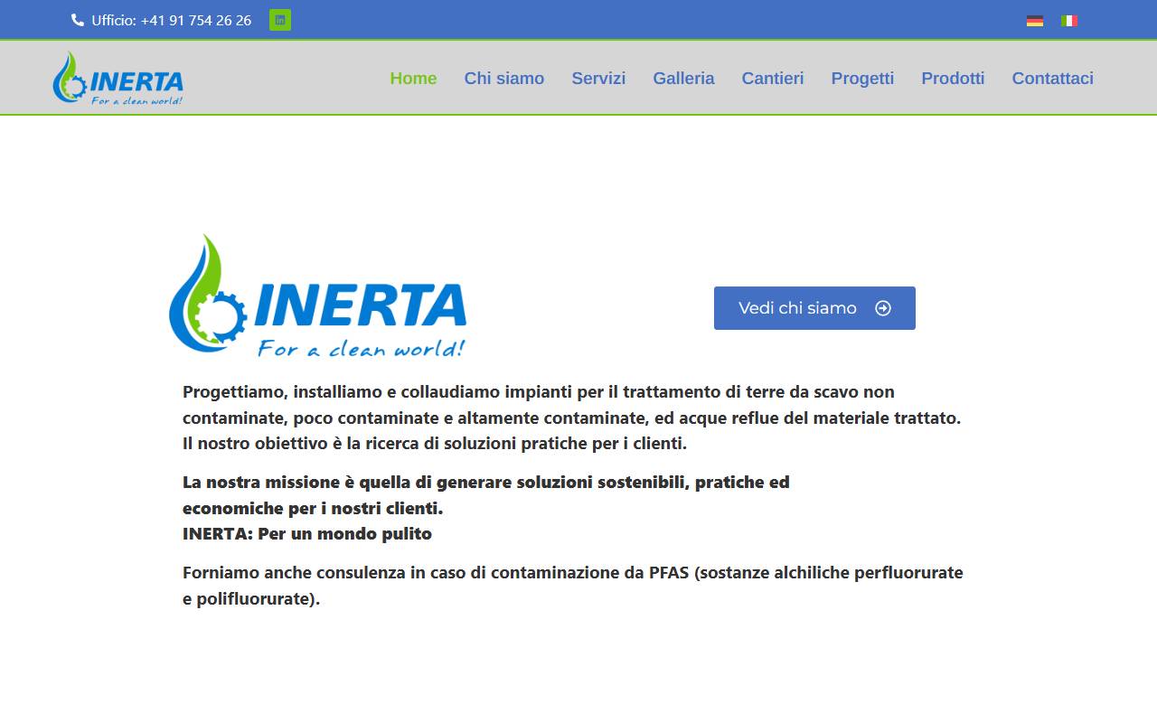 Anteprima del sito: INERTA Engineering Sagl