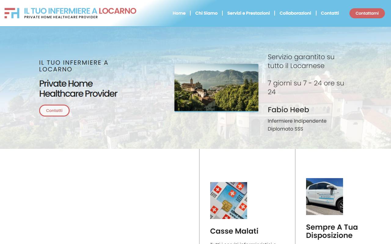 Anteprima del sito: Fabio Heeb - Il tuo infermiere a Locarno