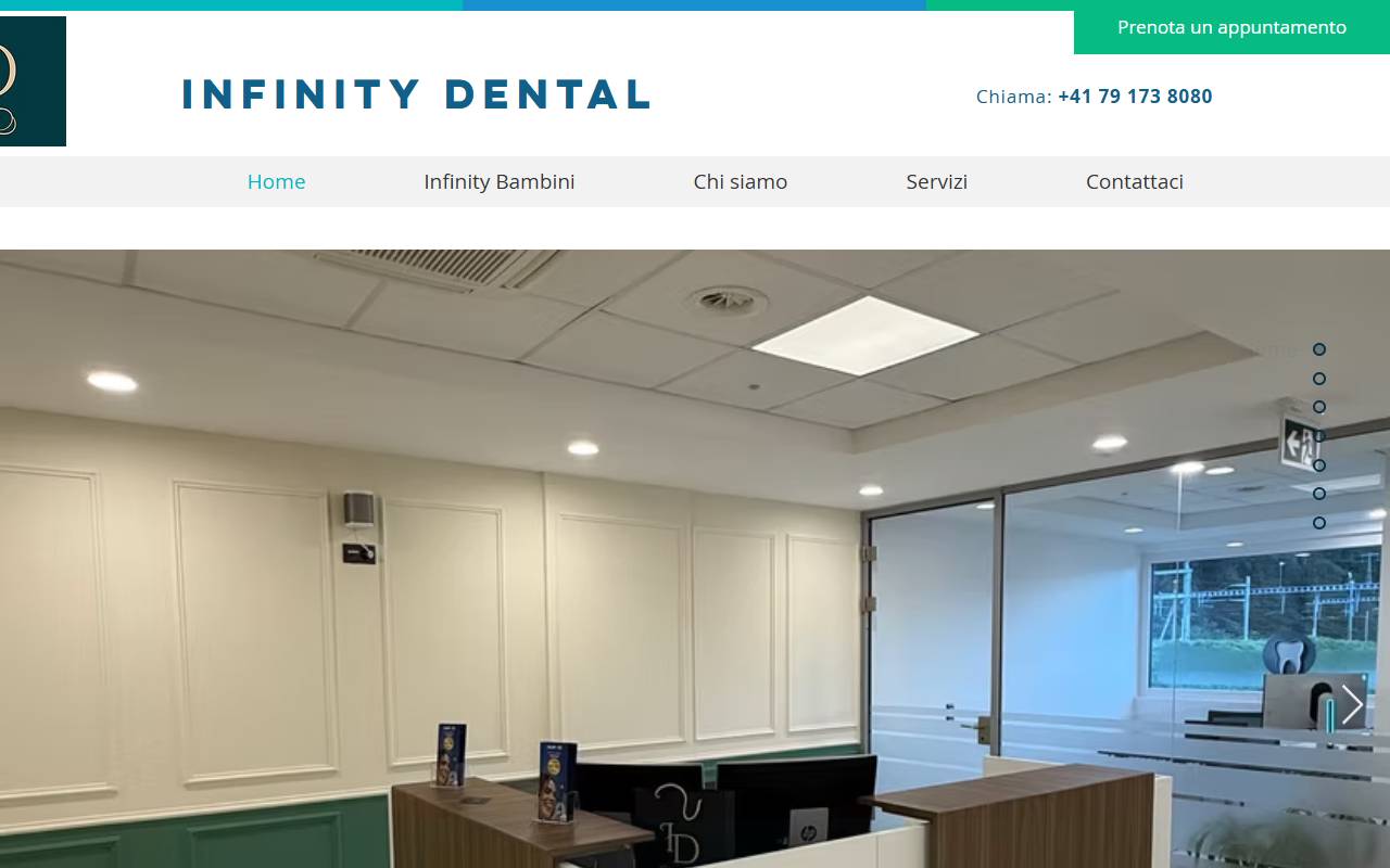 Anteprima del sito: Infinity Dental Sagl