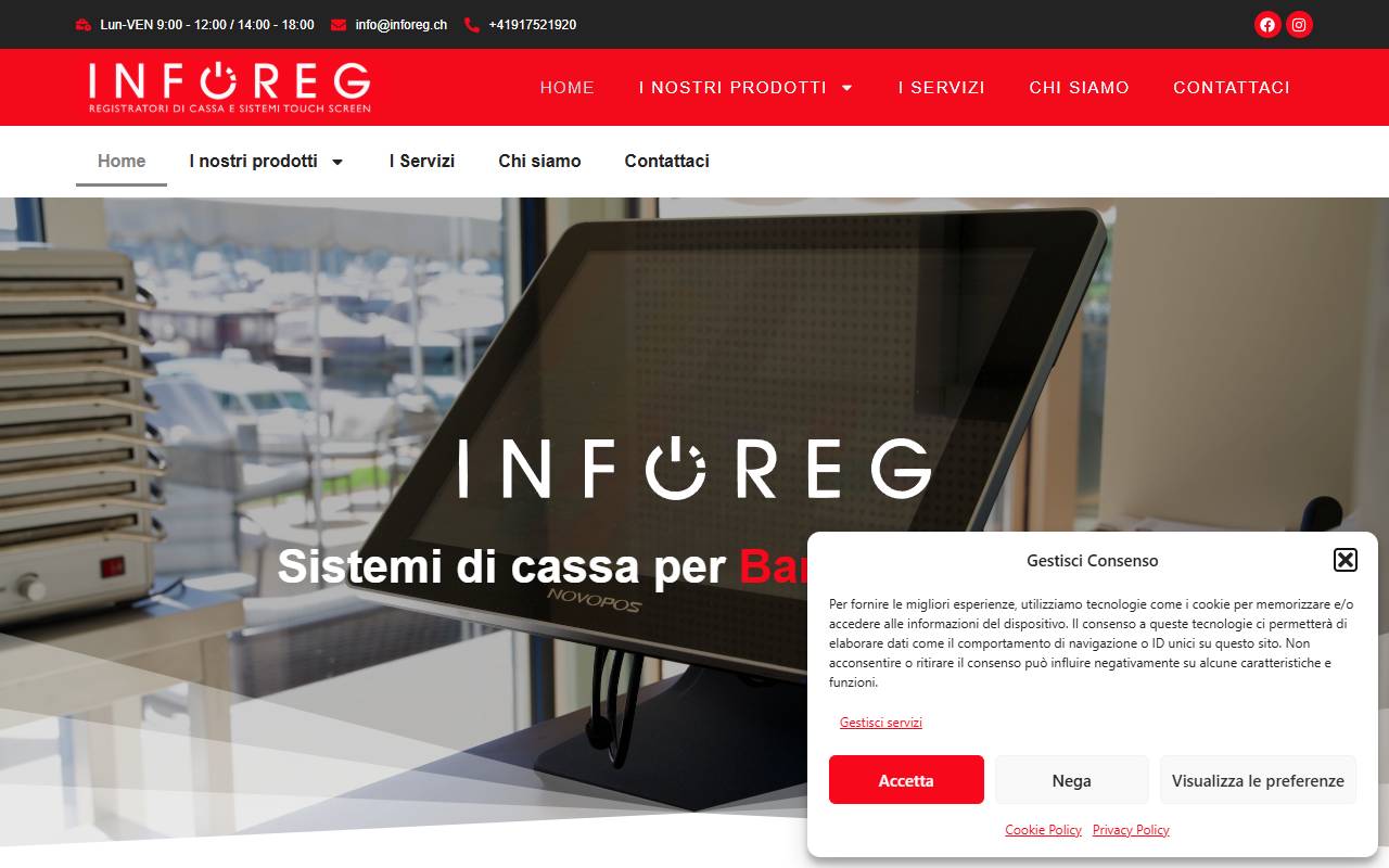 Anteprima del sito: Inforeg Sagl