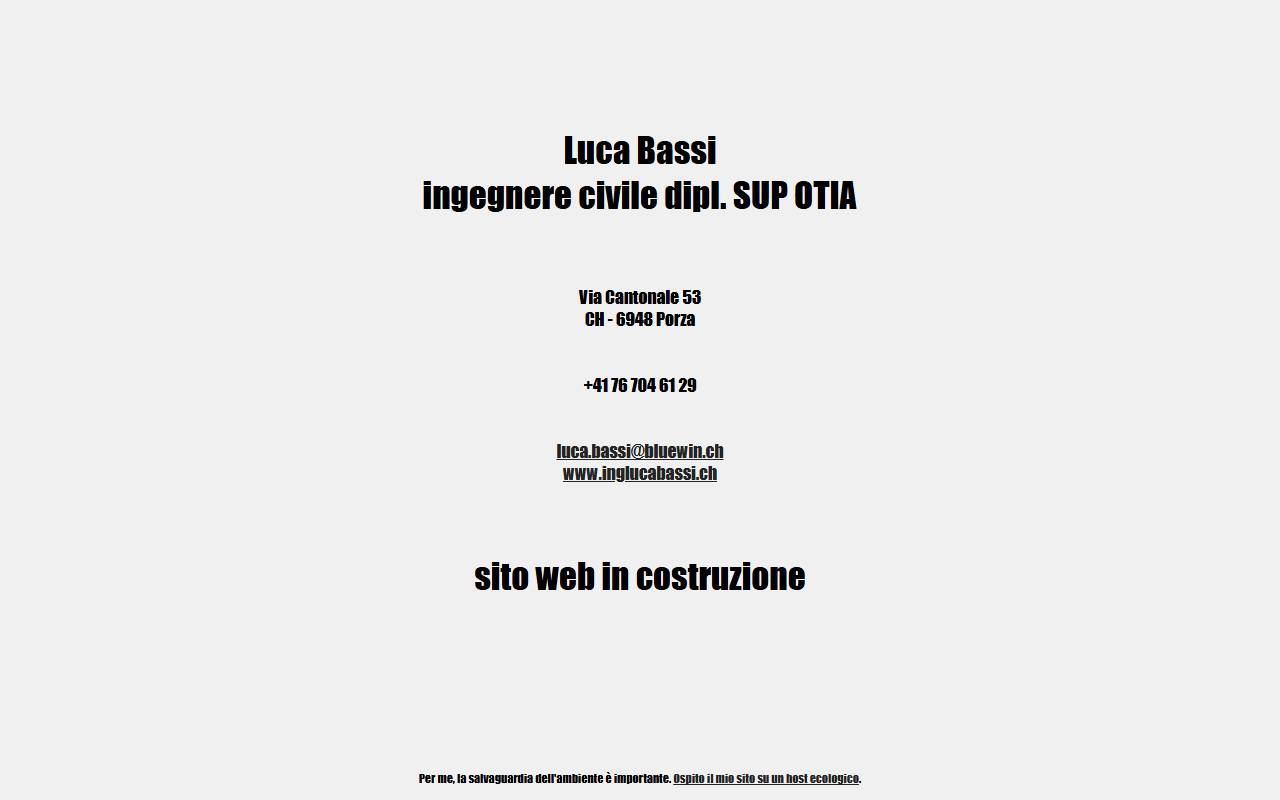 Anteprima del sito: Luca Bassi ingegnere civile SUP OTIA