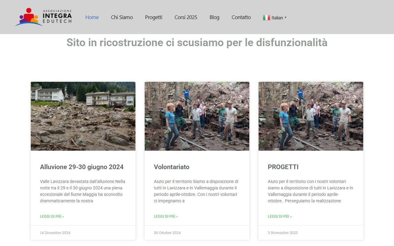 Anteprima del sito: Integra edutech Sagl