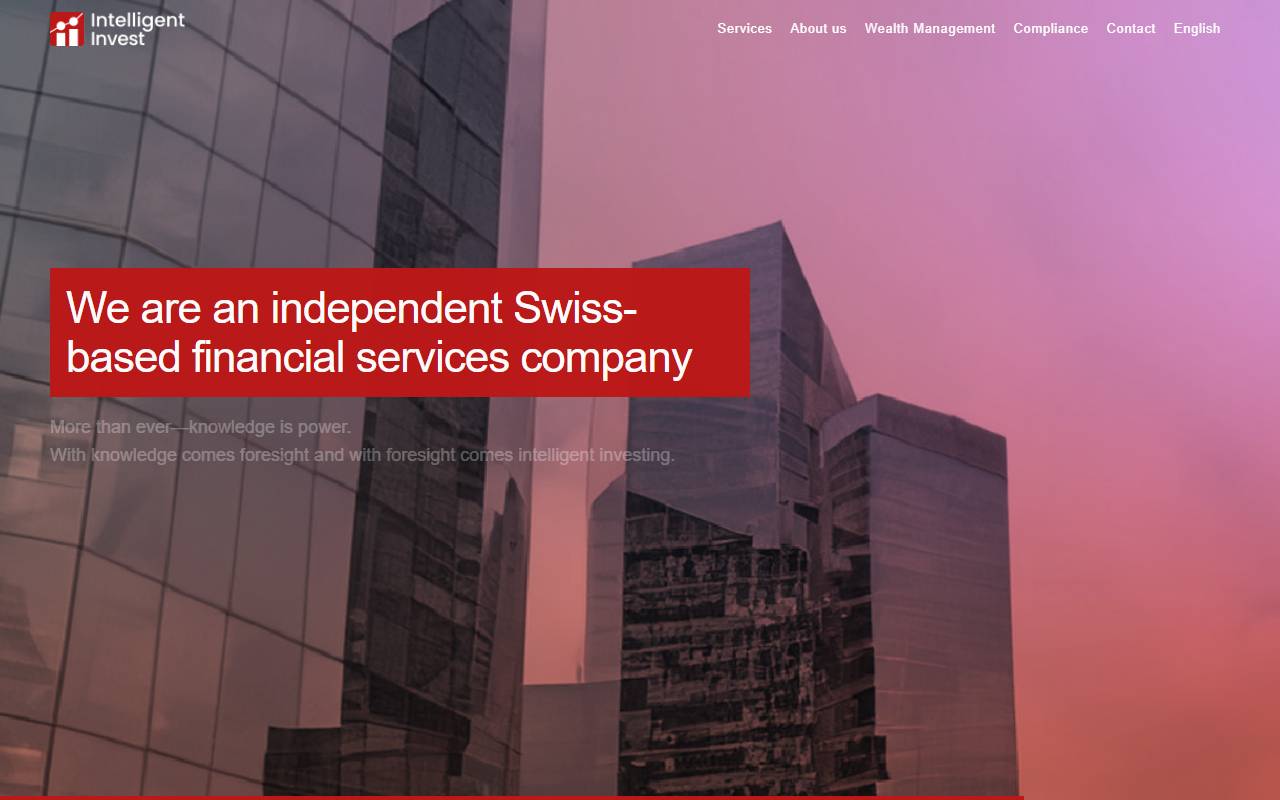 Anteprima del sito: Intelligent Invest SA