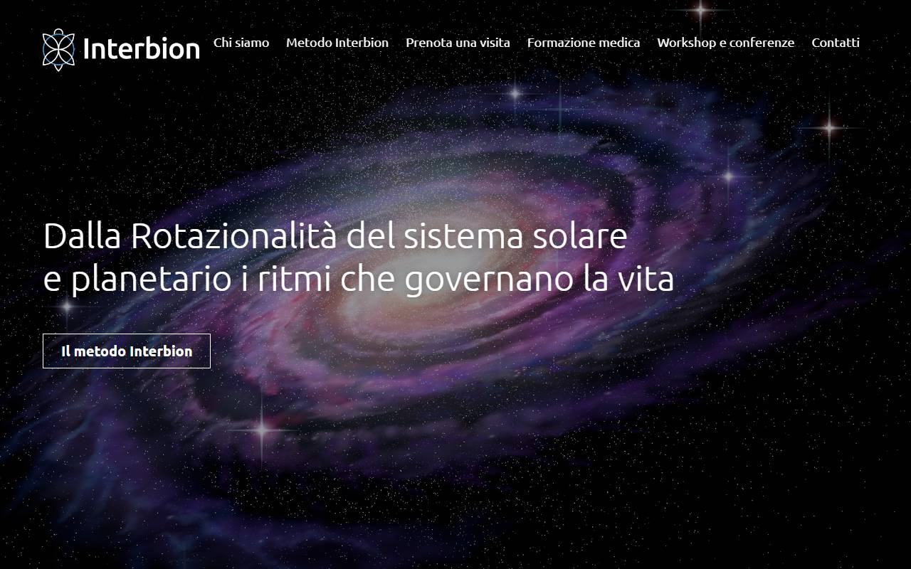 Anteprima del sito: Interbion. Fondazione per la ricerca biomedica di base