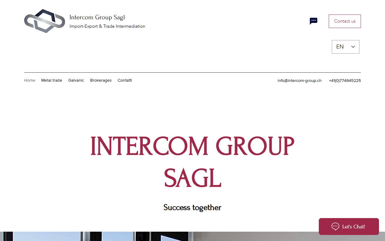 Anteprima del sito: Intercom Group Sagl