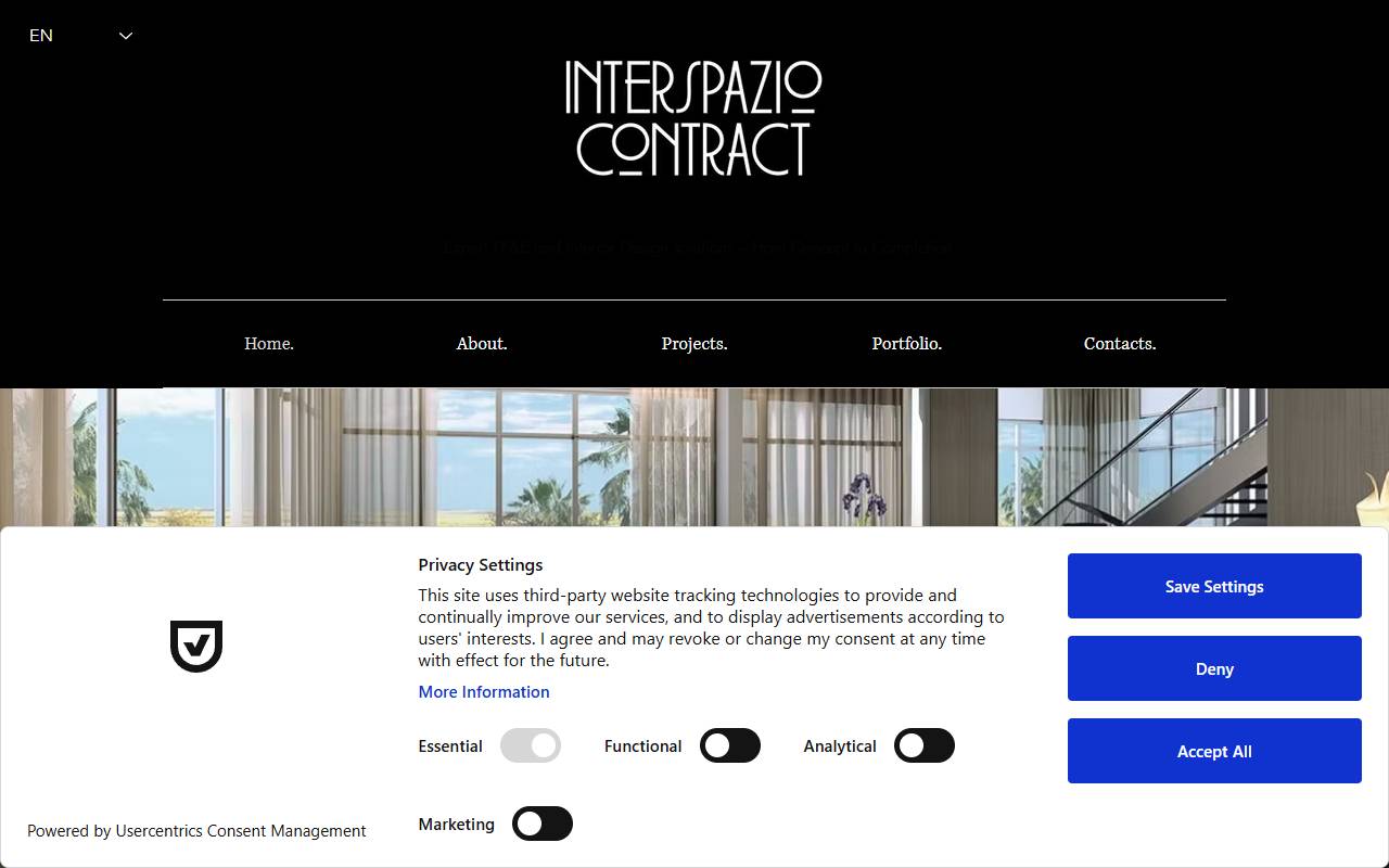 Anteprima del sito: Interspazio Contract SA