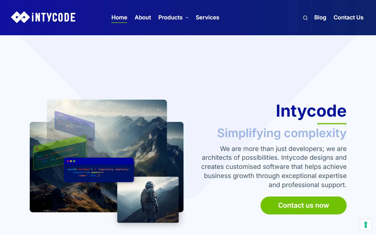 Anteprima del sito: Intycode Sagl