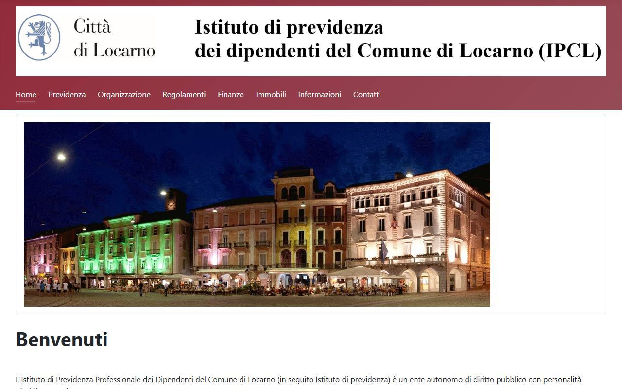 Anteprima del sito: Istituto di Previdenza Professionale dei Dipendenti del Comune di Locarno