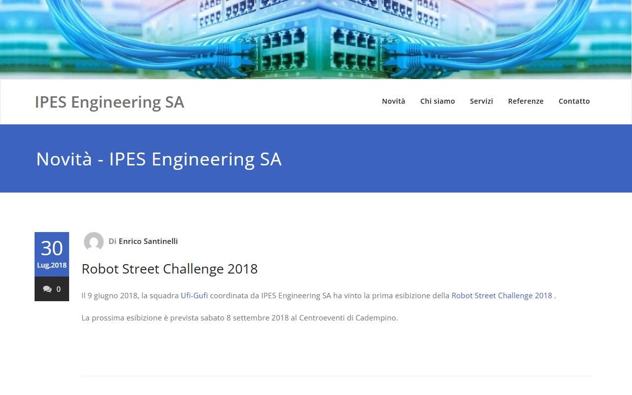Anteprima del sito: IPES Engineering SA
