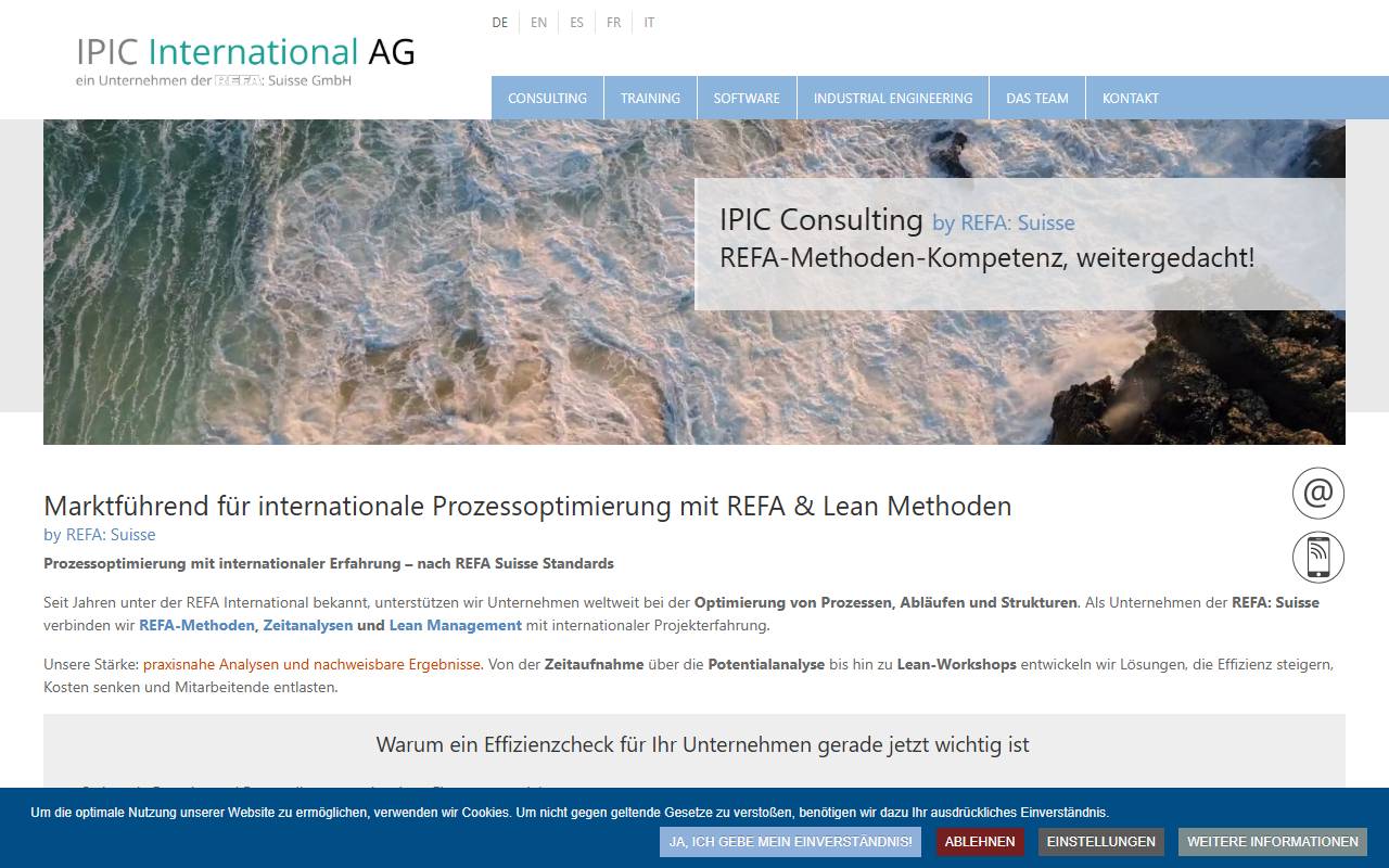 Anteprima del sito: REFA Suisse Sagl