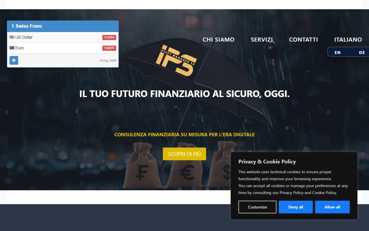Anteprima del sito: IPS Asset Manager SA
