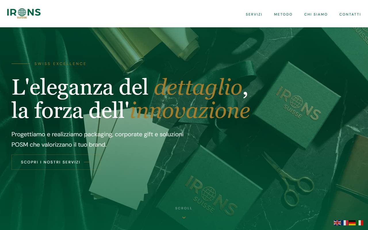 Anteprima del sito: IRONS SUISSE SAGL