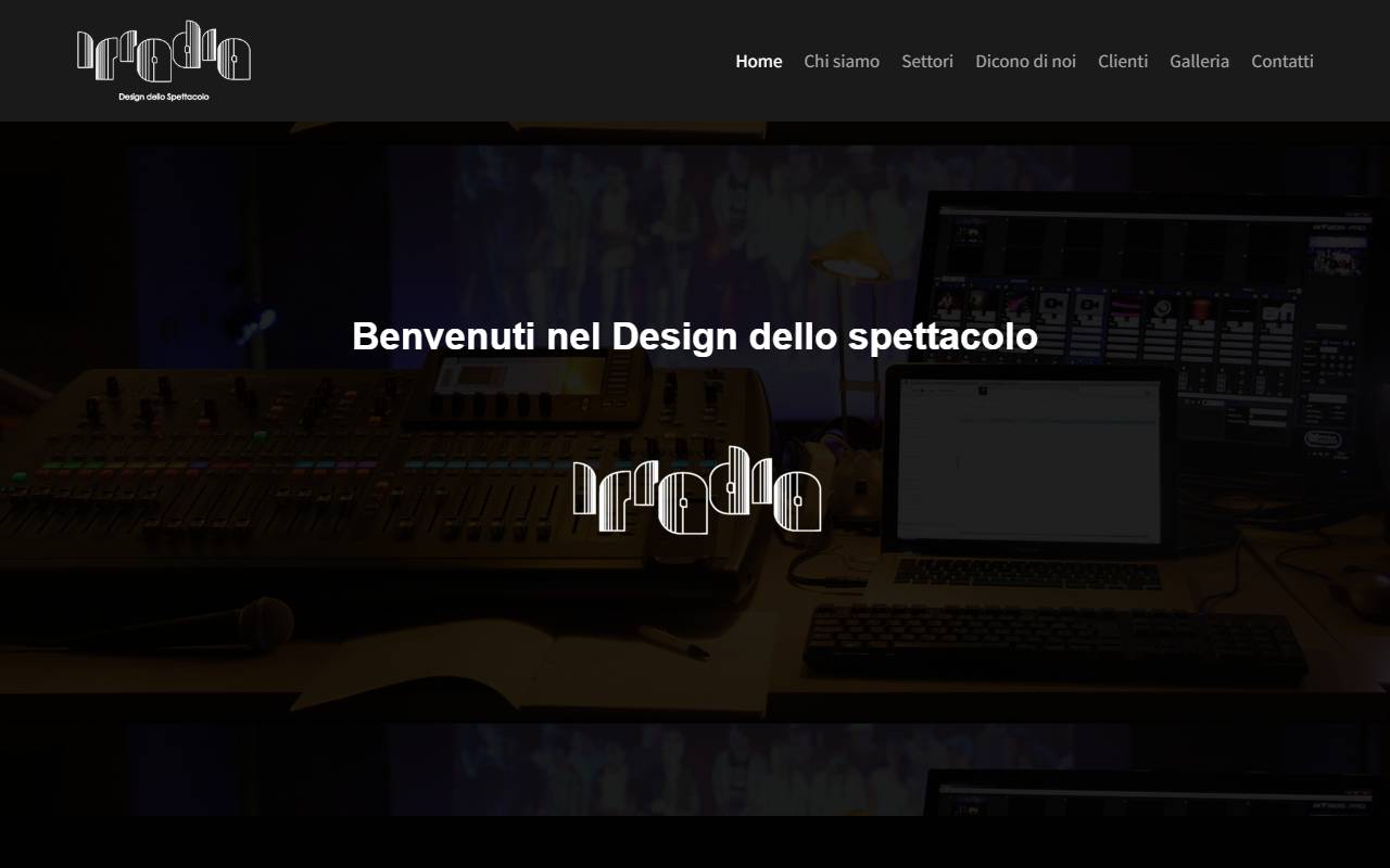 Anteprima del sito: Irradia Design dello Spettacolo di Sebastiano Pedrazzini