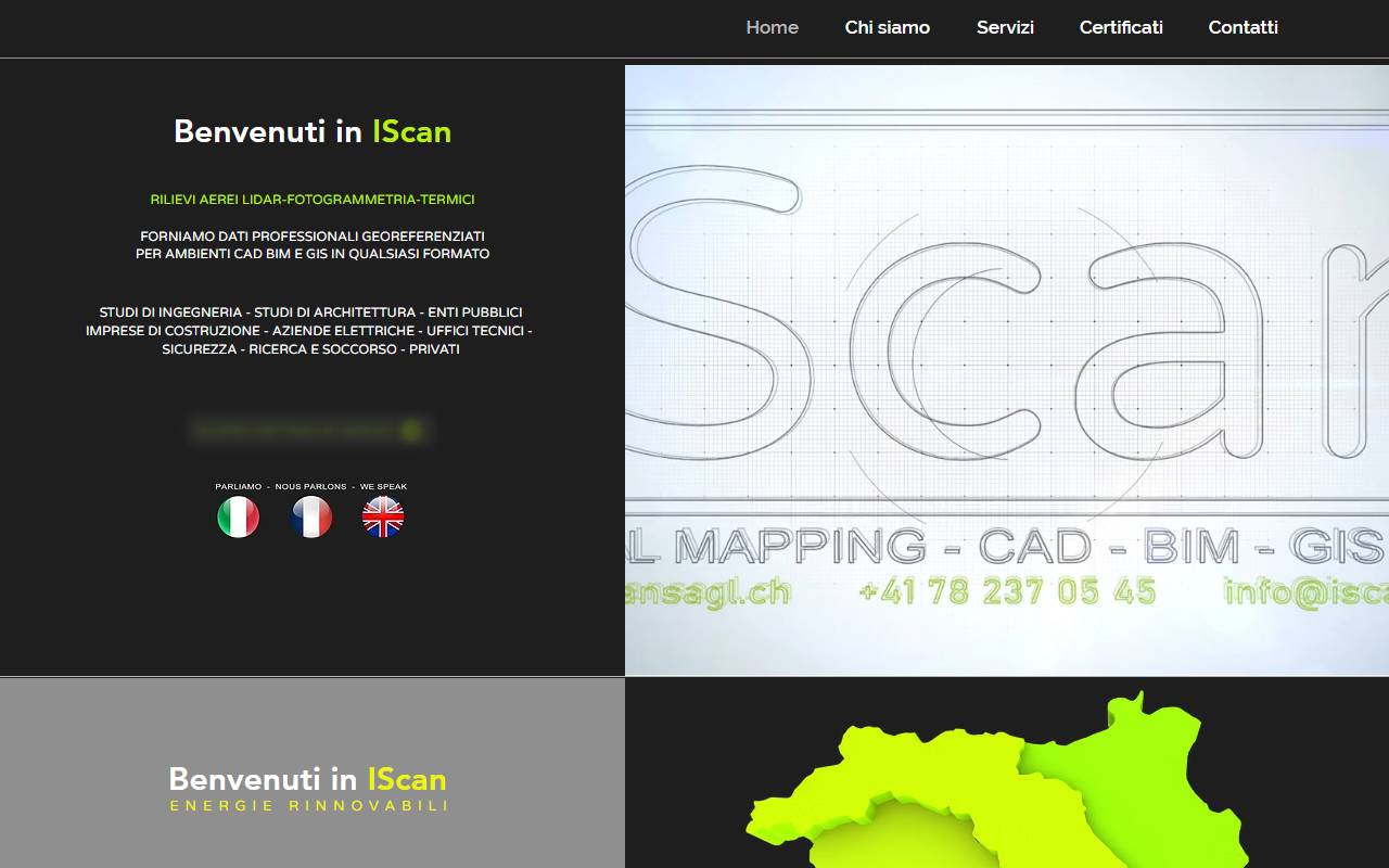 Anteprima del sito: ISCAN Sagl