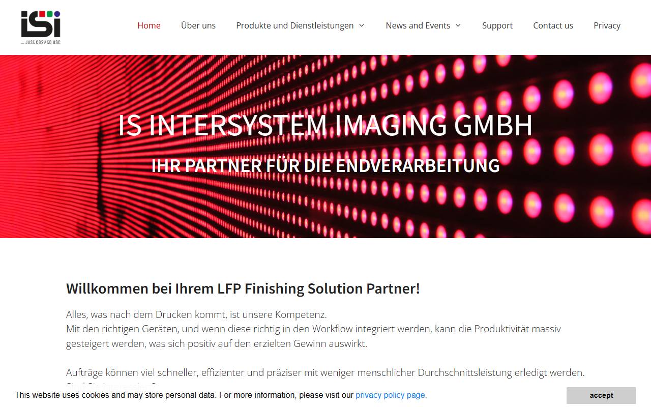 Anteprima del sito: IS Intersystem Imaging Sagl