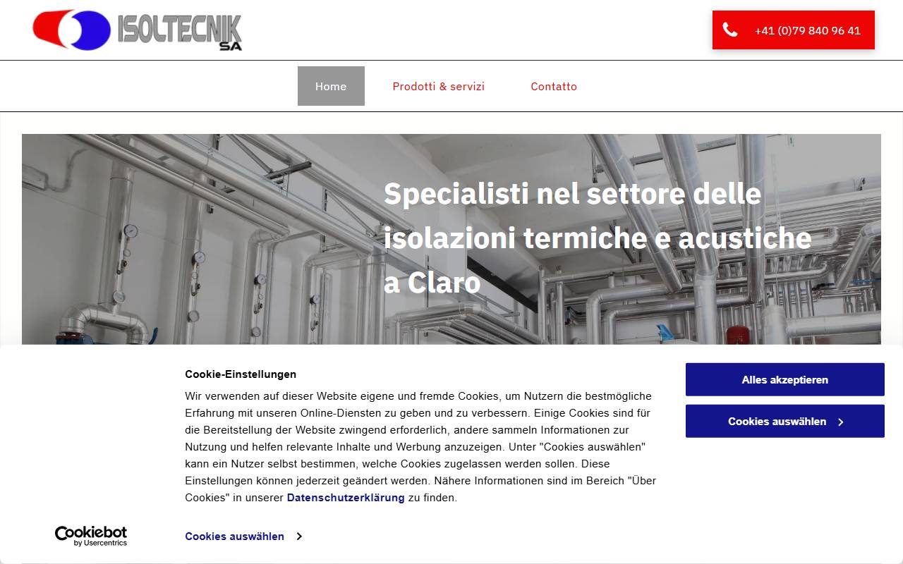 Anteprima del sito: ISOLTECNIK SA