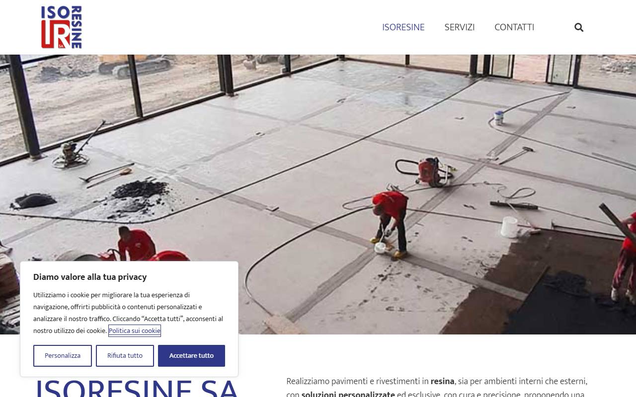 Anteprima del sito: ISORESINE SA