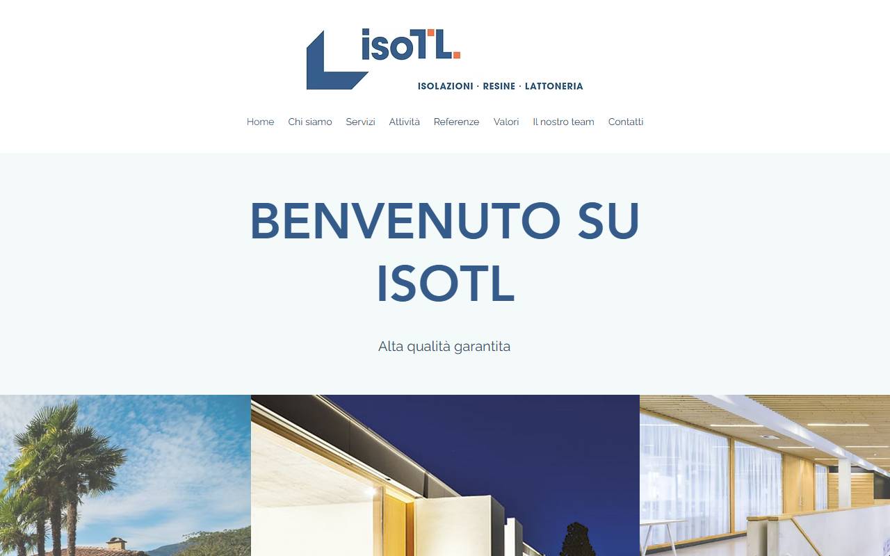 Anteprima del sito: isoTL Sagl