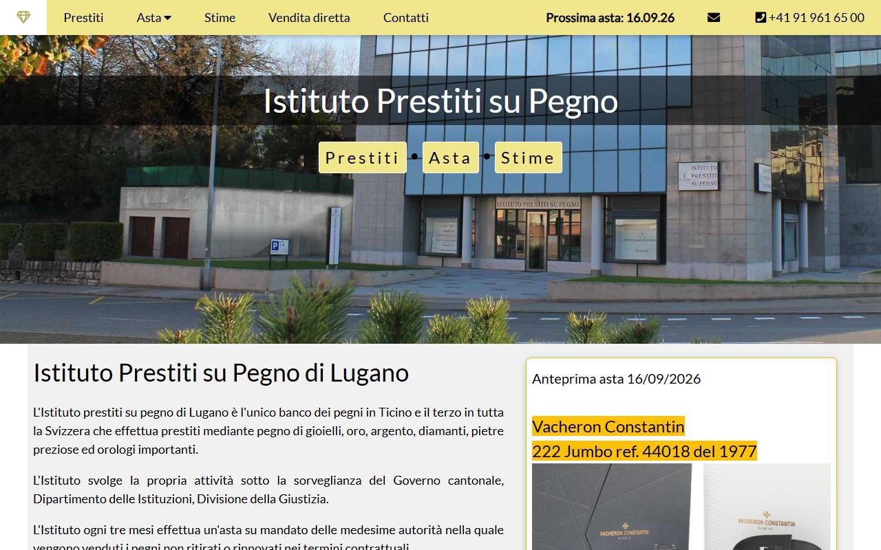 Anteprima del sito: Ribagest SA