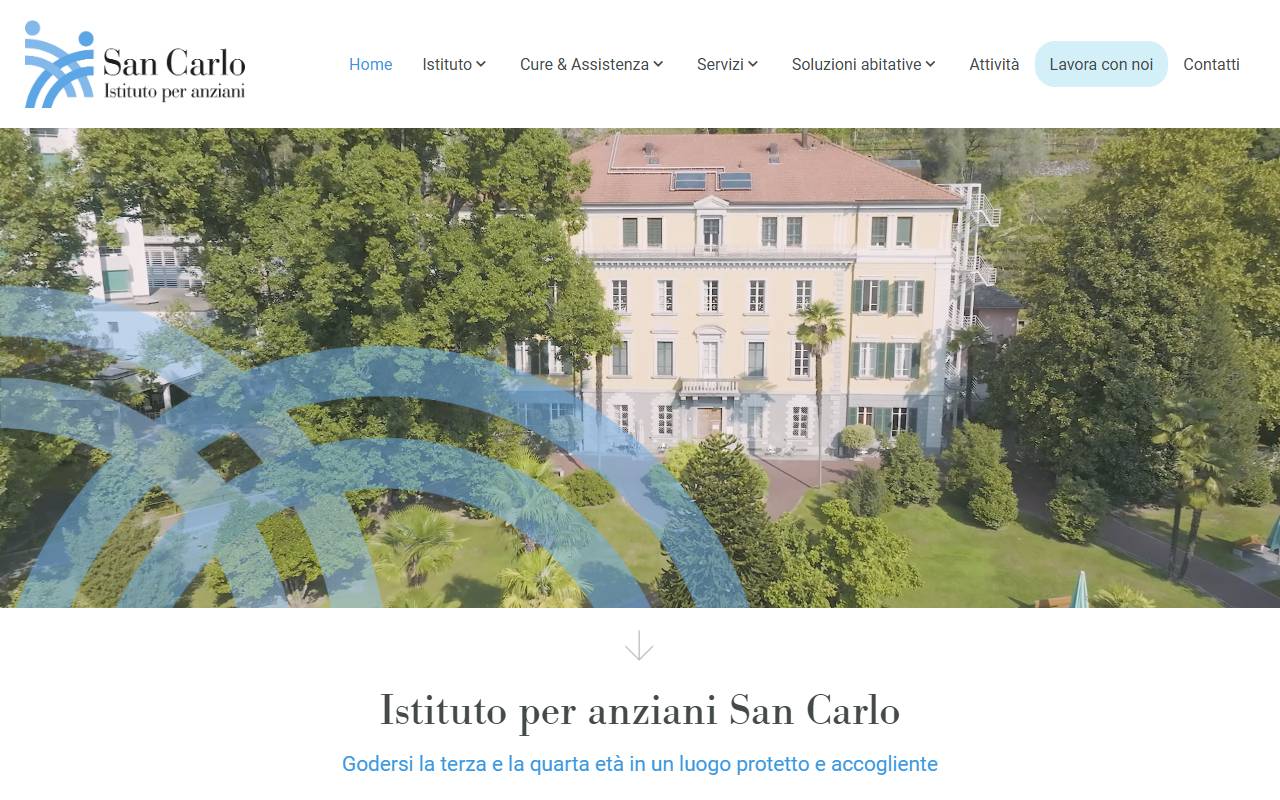 Anteprima del sito: Istituto per anziani San Carlo