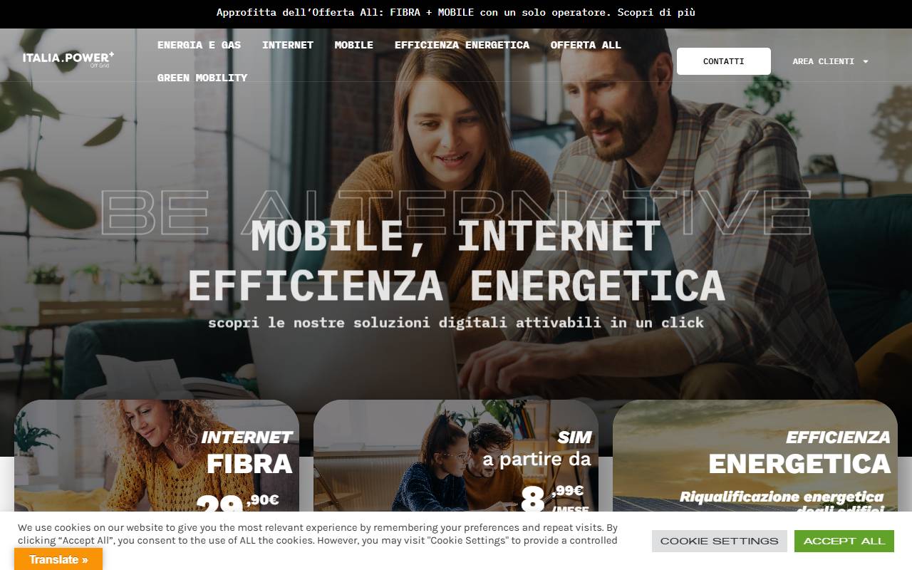 Anteprima del sito: ITALIA POWER S.P.A., Milano, Succursale di Lugano