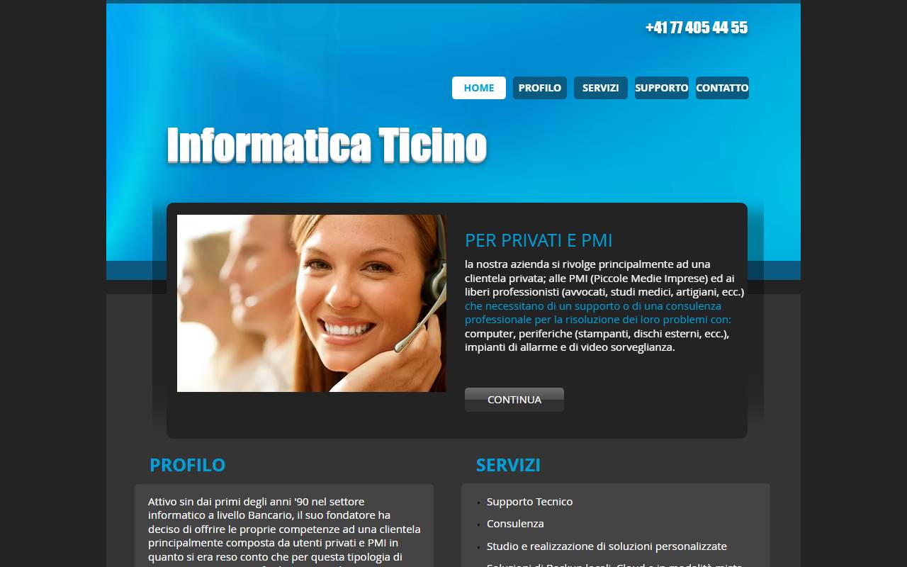 Anteprima del sito: ITI Informatica Ticino di Ghidossi Stefano