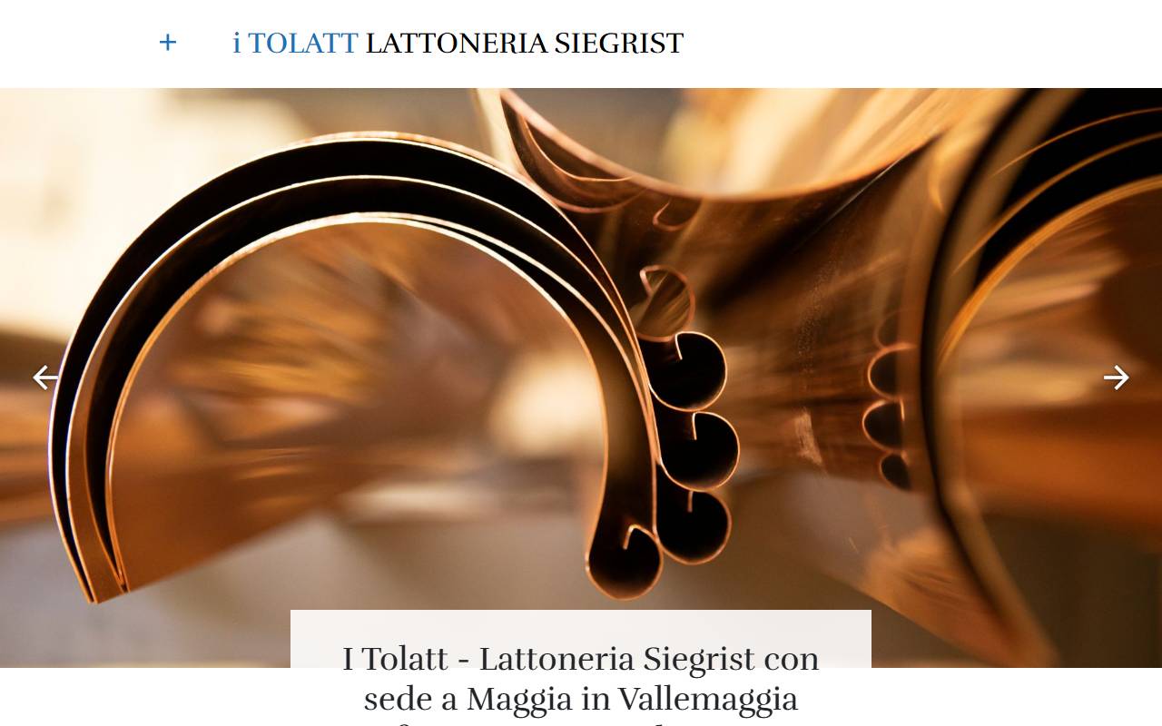 Anteprima del sito: i TOLATT LATTONERIA SIEGRIST SAGL