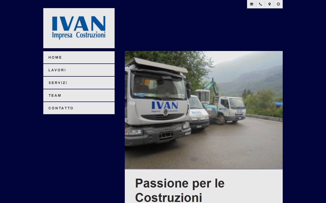 Anteprima del sito: IVAN COSTRUZIONI SAGL