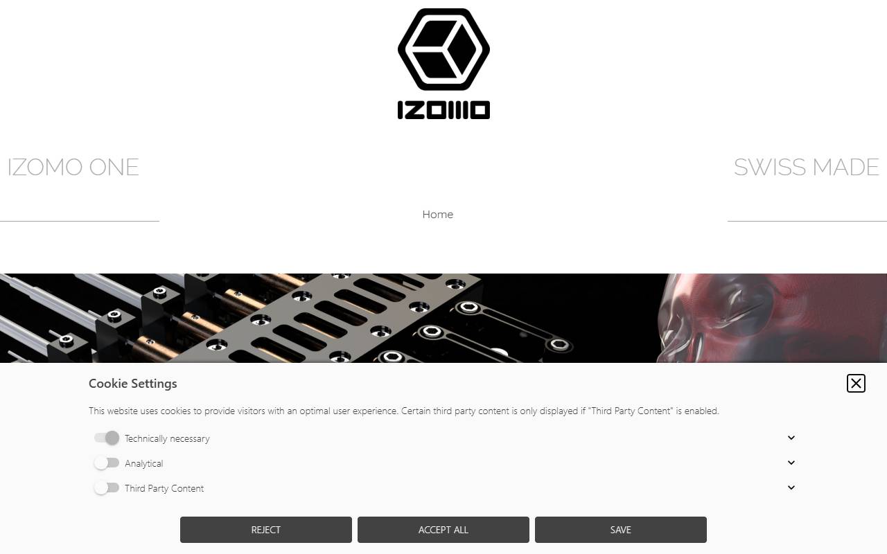 Anteprima del sito: IZOMO Robotics SA