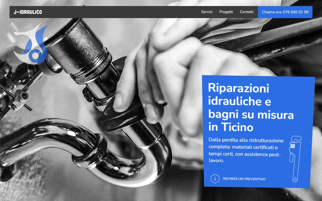 Anteprima del sito: J-Idraulico Sagl