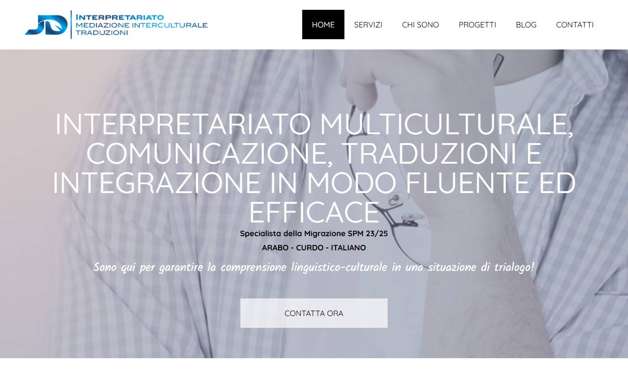 Anteprima del sito: JD TRADUZIONI di DAWODI