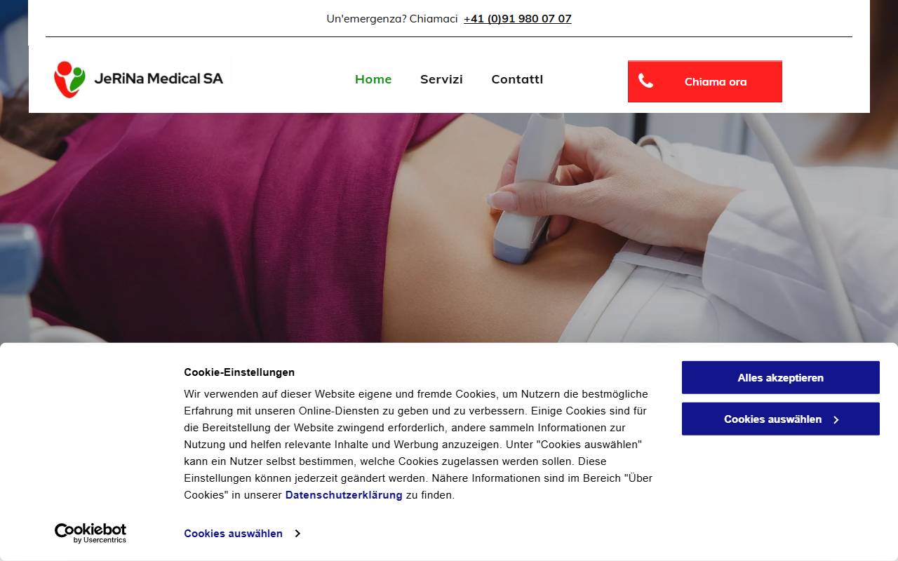 Anteprima del sito: JeRiNa Medical SA