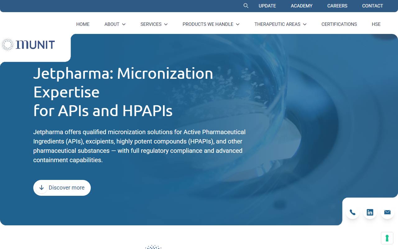 Anteprima del sito: Jetpharma SA